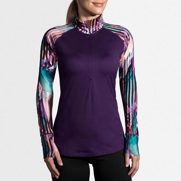 Brooks Dash Half Zip - Chaquetas Mujer - Moradas (FGQY-81072)